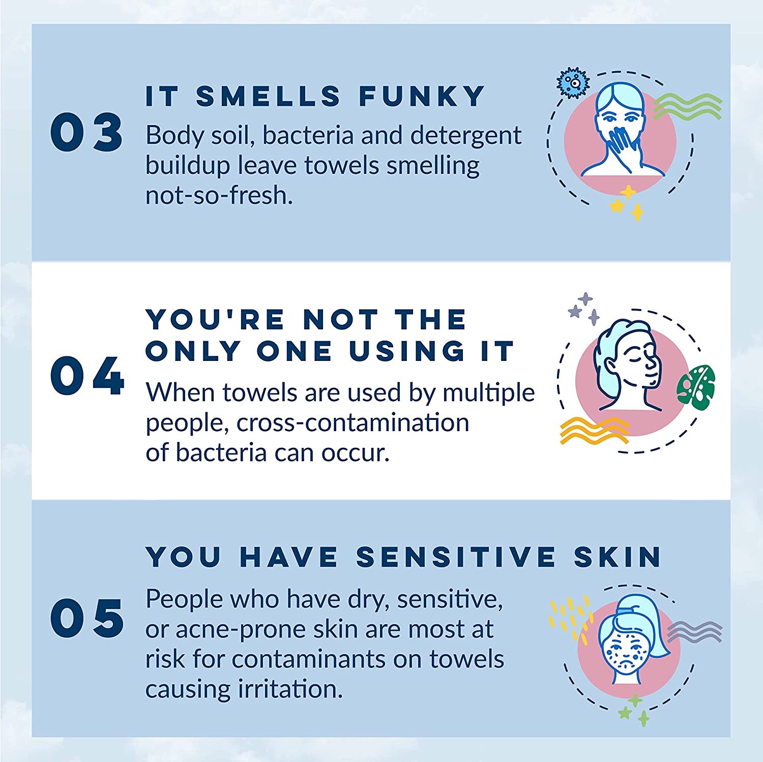 Clean Skin Club Clean Towels, 100% USDA Biobased Dermatologist Approved Face Towel, Disposable Clinically Tested Face Towelette, Facial Washcloth, Makeup Remover Dry Wipes, Ultra Soft, 25 ct, 1 pack - Image 4
